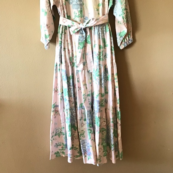 FINAL SALE Vintage David Brown California Pink Floral Maxi Dress (M) - Picture 8 of 11